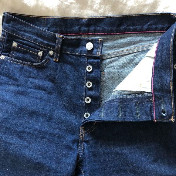 Japanese Craft Jeans, Loose Tapered Cropped Raw Denim - Picture 4 of 5